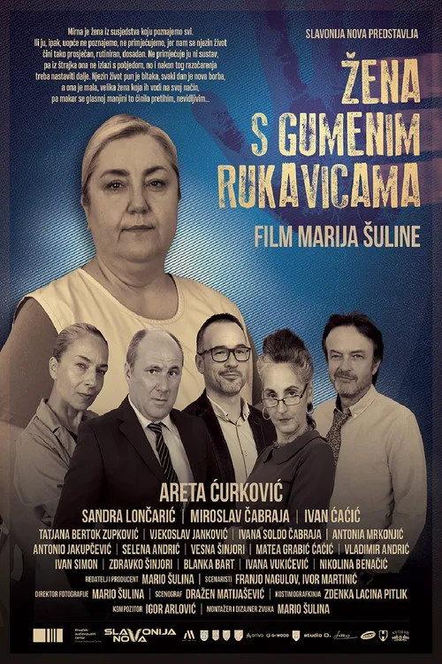 Žena s gumenim rukavicama海报