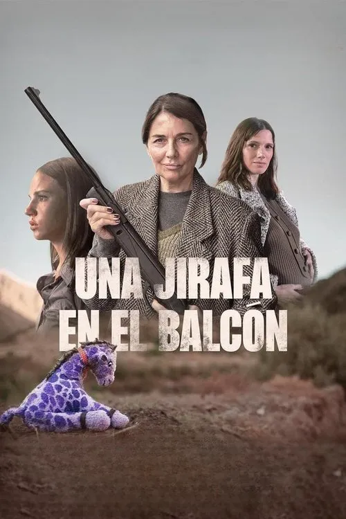 Una jirafa en el balcón海报