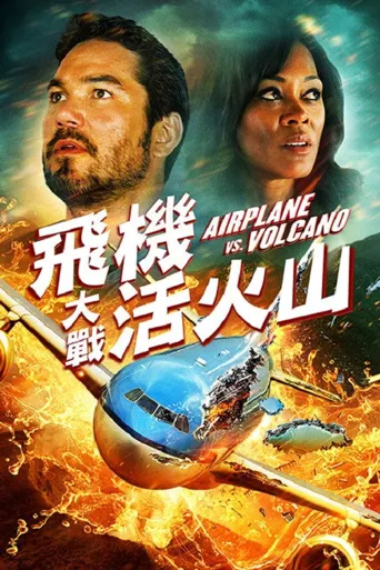 飞机和火山海报